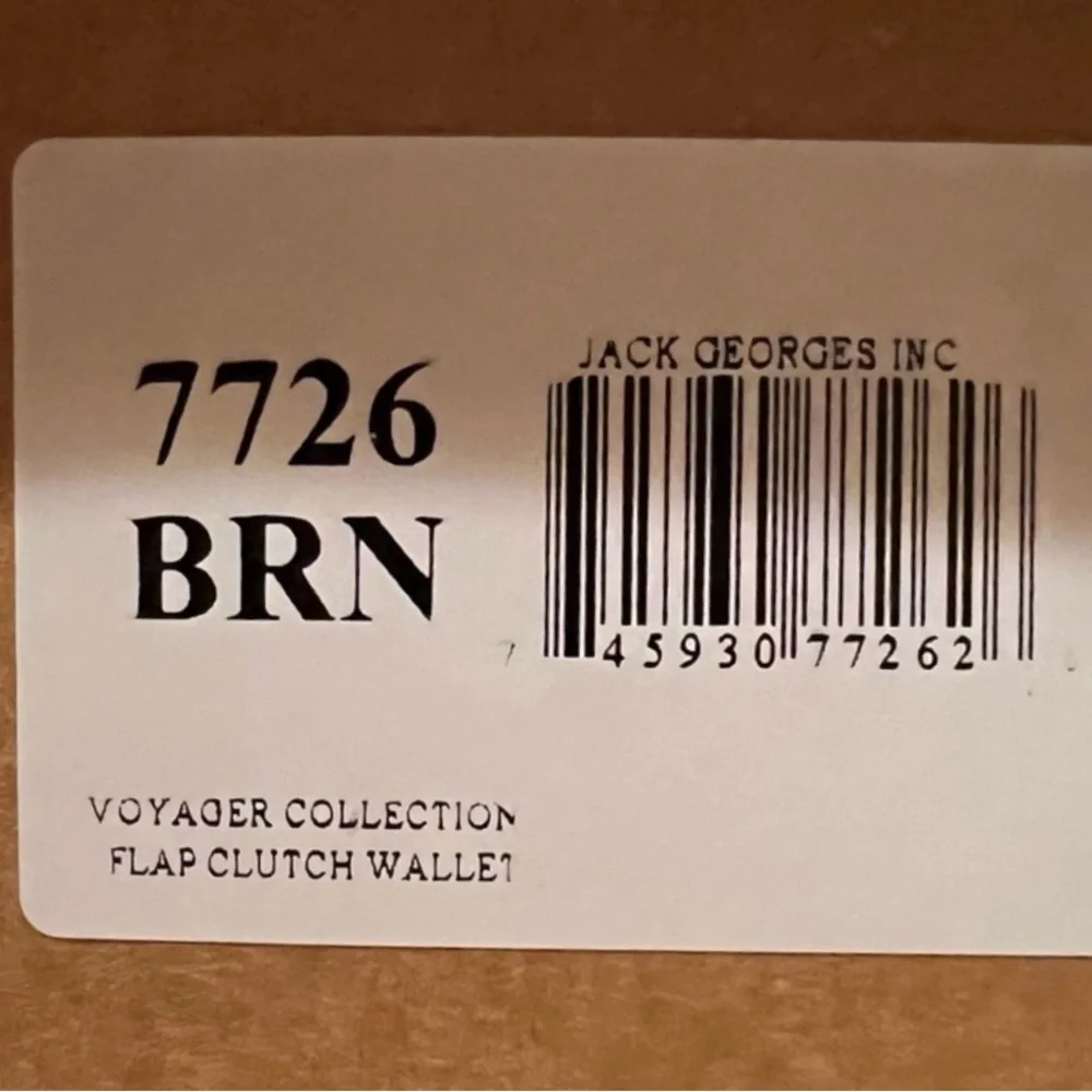 JACK GEORGES  Voyager Brown Leather Clutch Wallet NWT RFID Protected - Picture 10 of 12